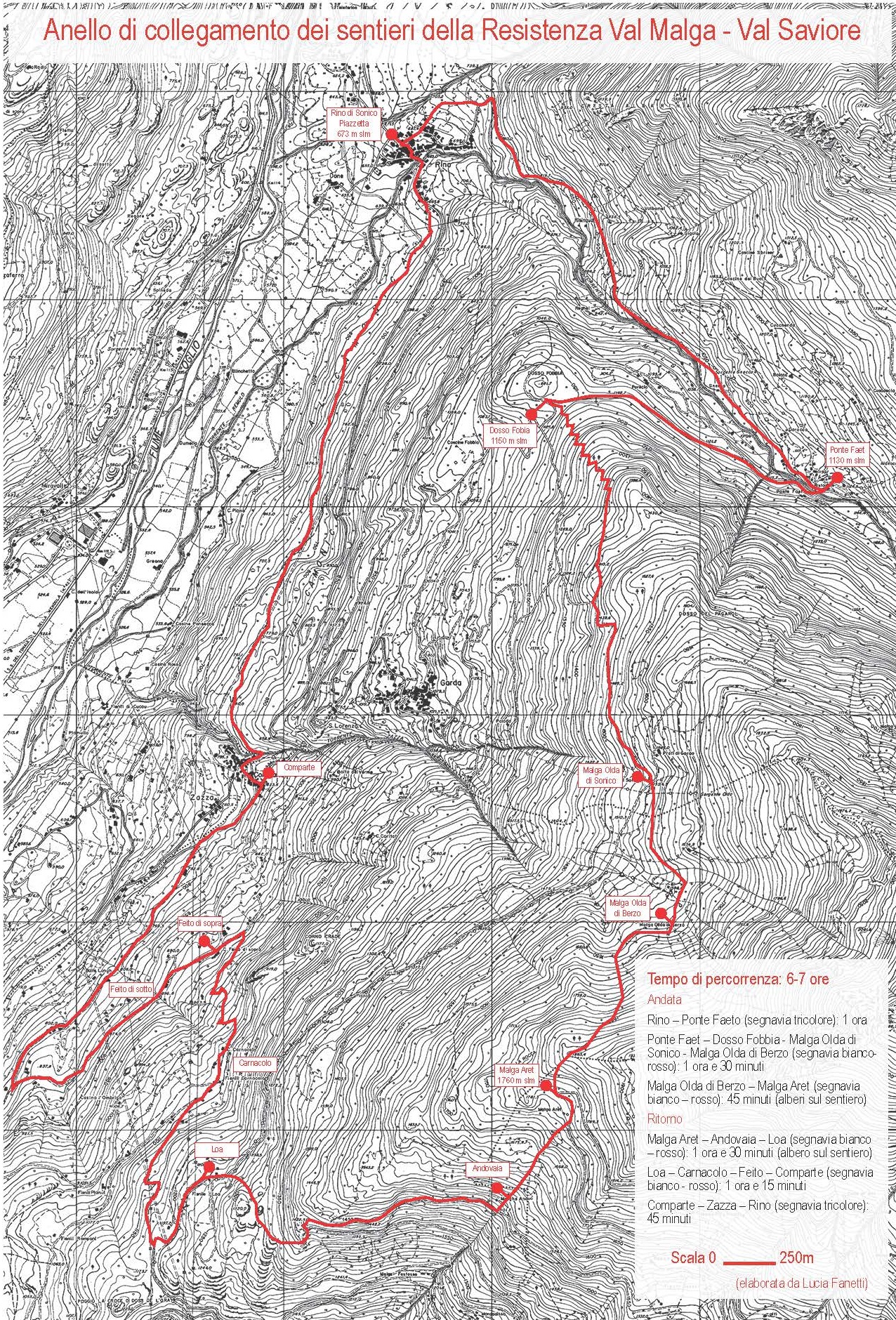 Collegamento sentieri della Resistenza in Val Malga e Val Saviore