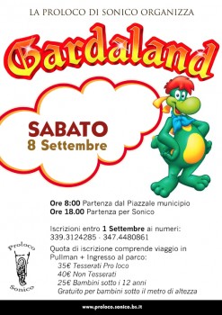 Gita a Gardaland - Volantino